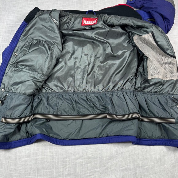 Salt Lake 2002 Olympic Winter Games Marker Ski Jacket Men L Hood Blue Snowboard - Picture 10 of 16